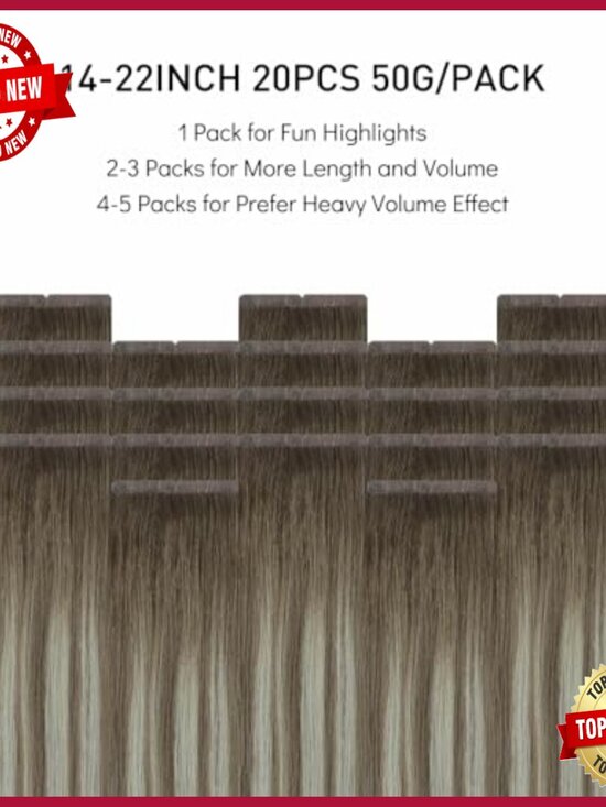 Real Human Hair Tape-In Extensions 20pcs 50g Seamless Lightweight Reusable main image 4